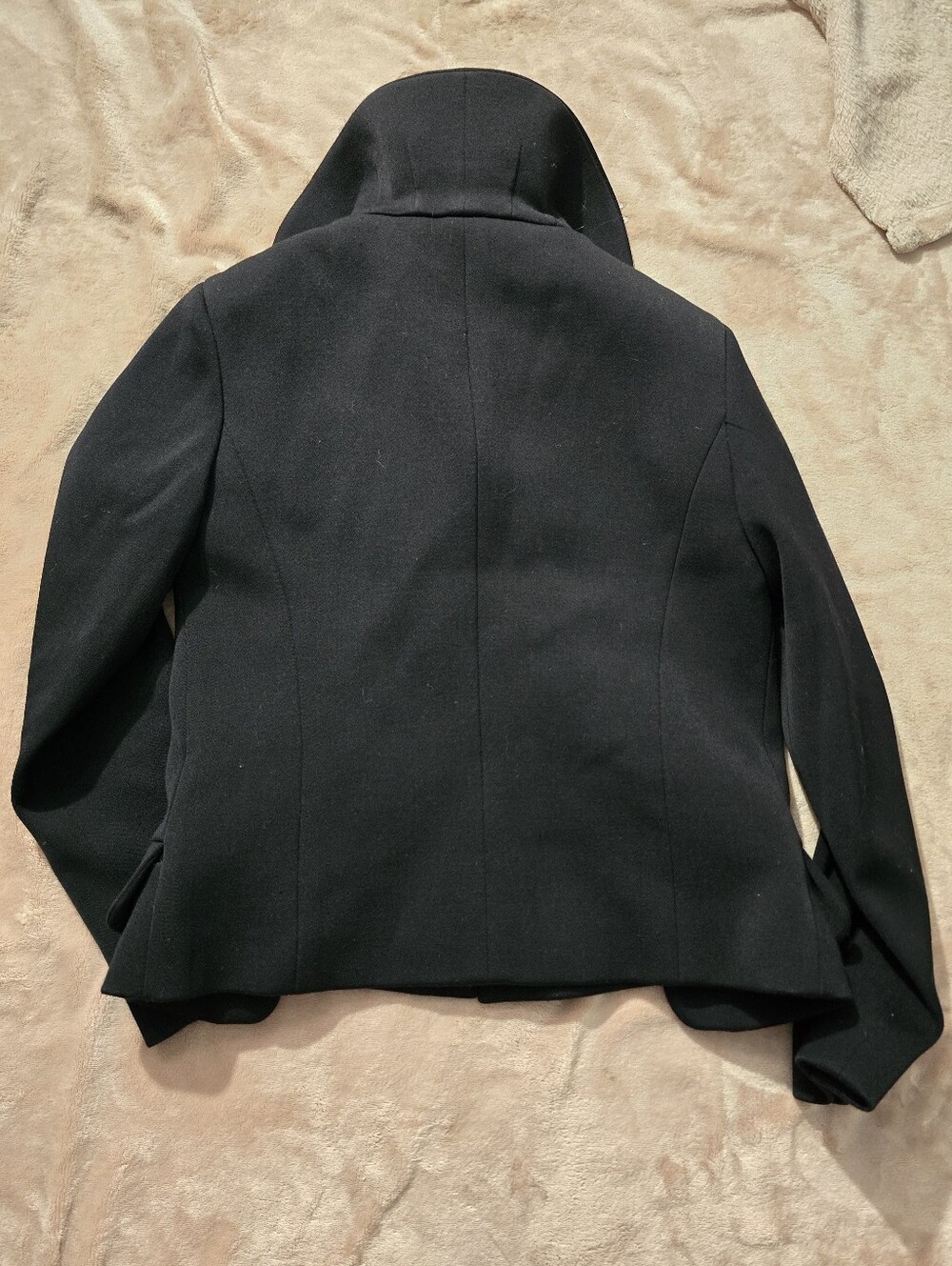Barneys New York black single-breasted blazer Round Peterpan Collar Size 8 - Picture 7 of 7